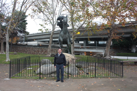 The Pony Express Monument in Sacramento