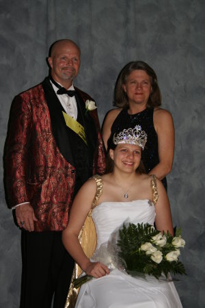 Mom and Dad with the Queen