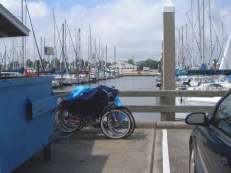 Bike Rack at end of dock