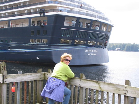 Me and our Cruise Ship in Alsaka