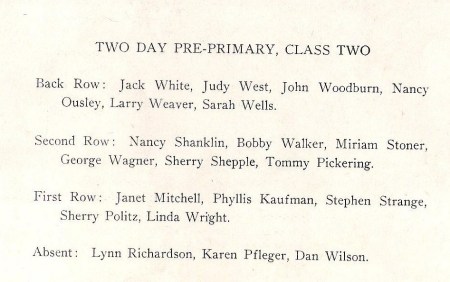 Two Day Pre-Primary, Class Two