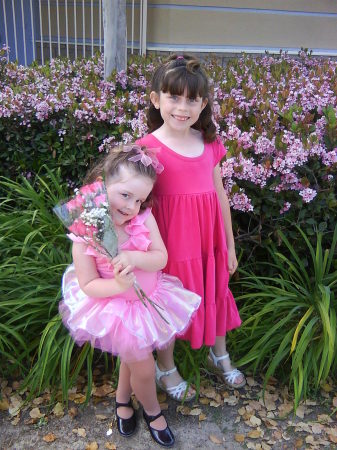 Girls at Kira's ballet recital