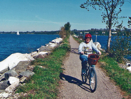 2005 - Biking along Lake Champlain, VT