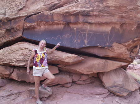 me standing in front of petroglyphs