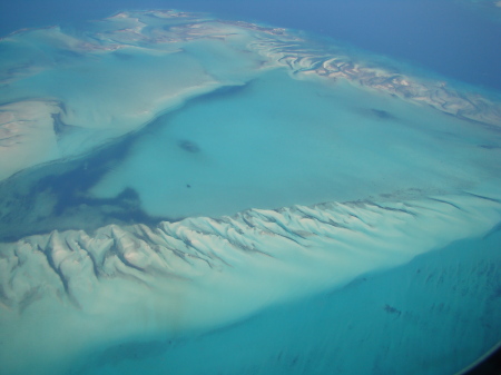 View from the air coming into South Florida