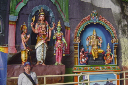 John at Hindu Shrine