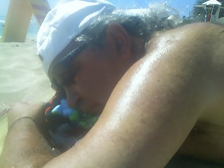Paul catching zzz's at the beach