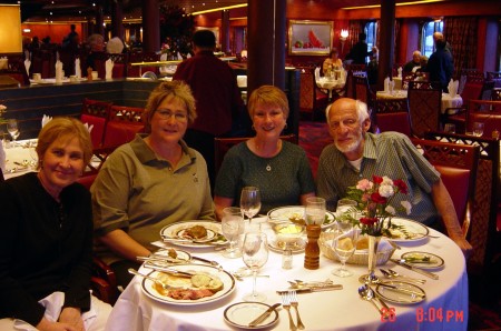Dinner on Alaskan Cruise with Sister Rita