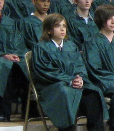 Cody at Graduation, June 2009, 8th grade