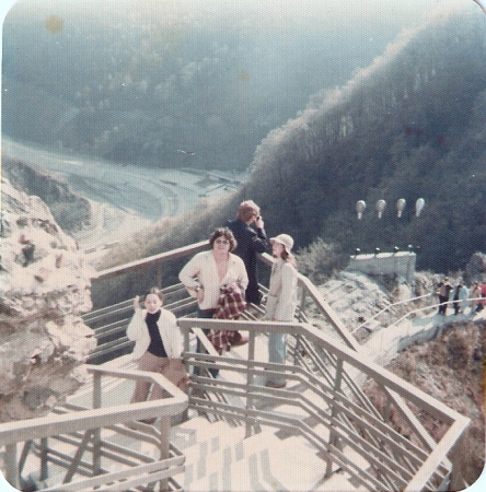 Climbing up to the ruins of Dracula's Castle