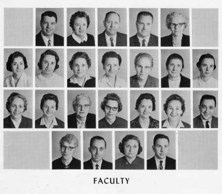 Faculty Members Piedmont Jr High 1959-60