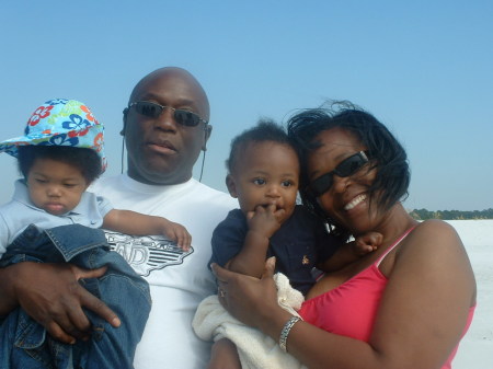 Willacy and Diana with grandsons