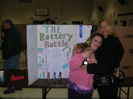 Celeste and I at her science fair....she is 11