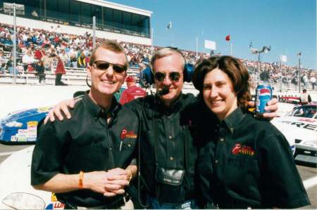 Jerry's TV crew at South Boston Speedway