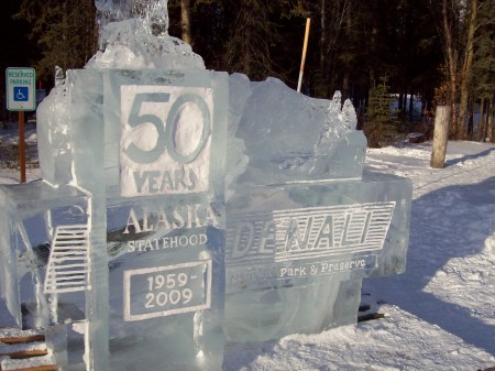 Denali National Park -Winterfest Ice Sculpture