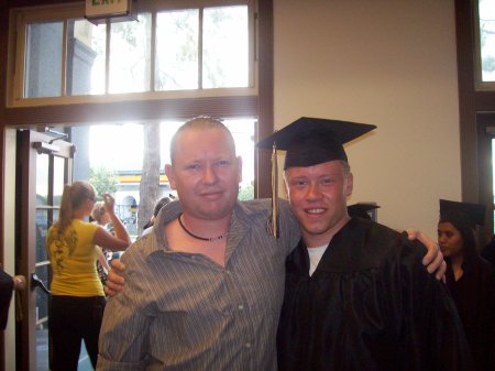 My hubby and Justin graduation day