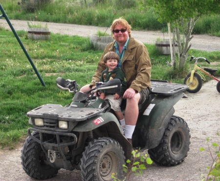 Michael and his dad having fun!