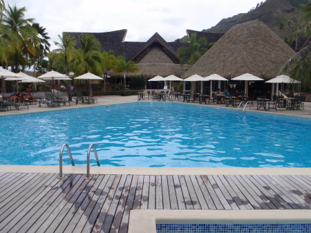 Our poolside view,Tahiti