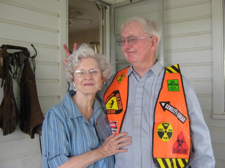 My dad and his sister Betty at his BD