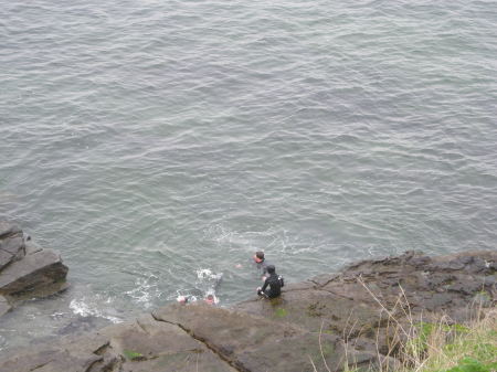 Teenage Boys Swimming