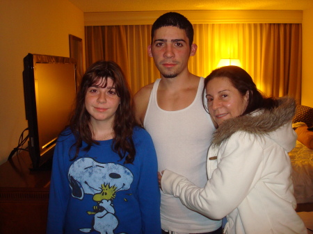 Anthony with Mom & Sister