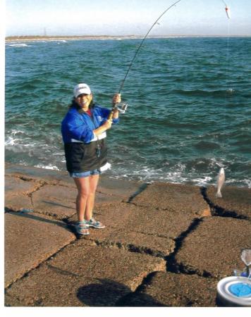 fishing at the jetties