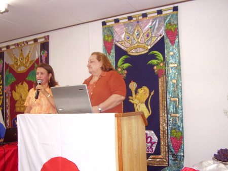 Giving a speach in Japan