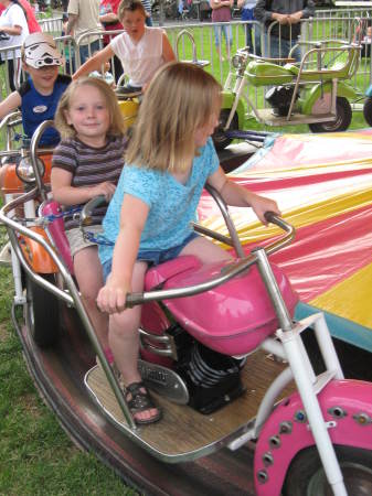 Ciara and Erin on motorcycle