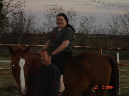 Candice riding Rusty