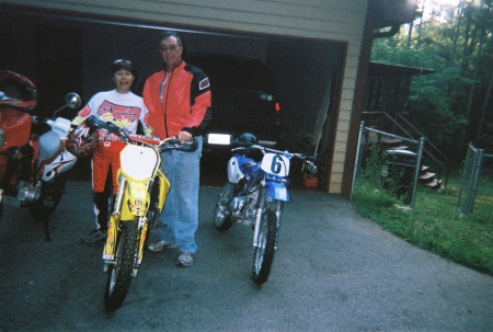 Dave, Alejandra, and dirt bikes