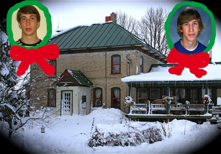 Our House in Westport, Wisconsin and our sons