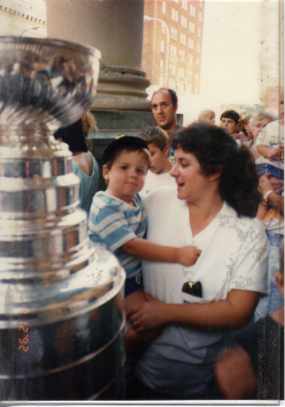 me & mom with Stanley Cup