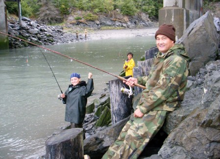 Fishing at Bird Creek