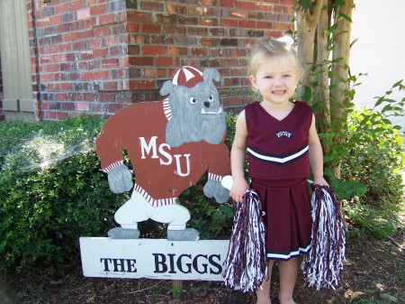 Baylee decked out in Maroon and White