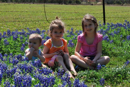 Granddaughters in Bluebonnets