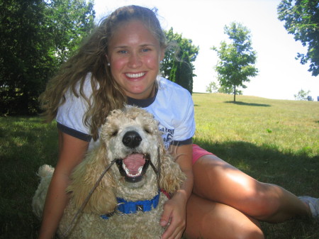 Kathryn (daughter) & Gracie (dog) in Michigan