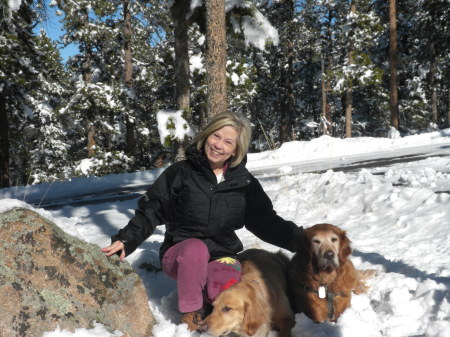 Spanky, Rascal, and me enjoing Colorado