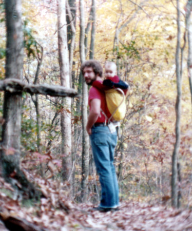 28 yrs old with my first son in the woods