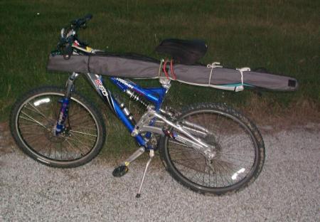 bike with kites to go