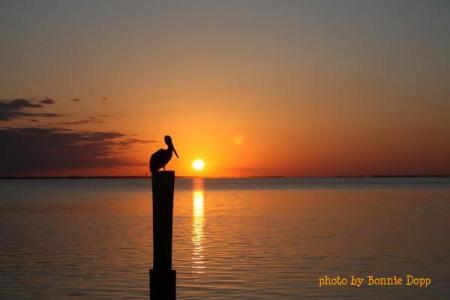 sunset on the island