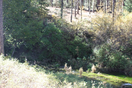 the river starts at the base of this hill