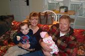 Hubby and Me with our 2 Grandbabies.