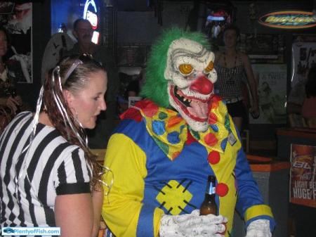 The Evil Clown...me...STILL drinking.....