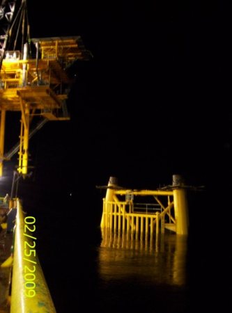 Installing a platform in the Gulf of Mexico