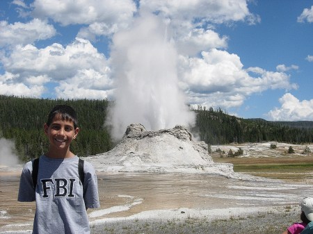 My son Nick at Yellowstone Natl. Park 2008