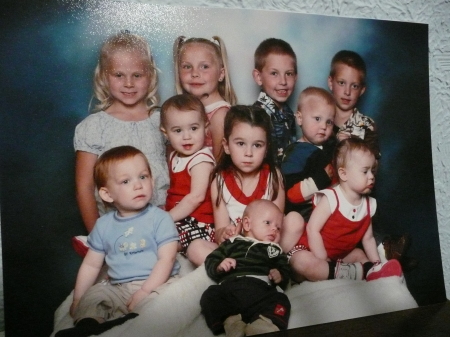 Ten of the eleven grandchildren