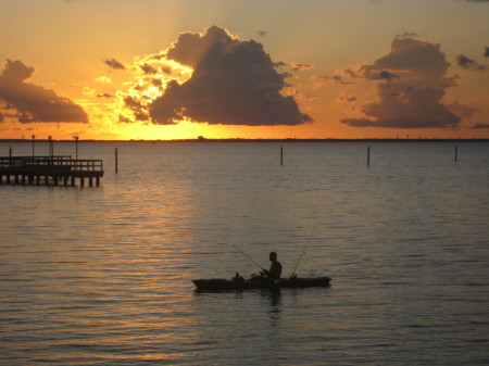 Me, Kayak, Fishing Pole, Gulf of Mexico.