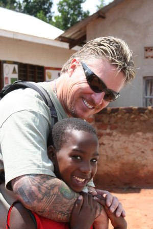 My husband Chris with Rebekka in Uganda