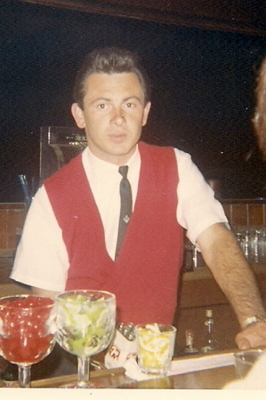 Tending Bar at the Surrey Inn 1965