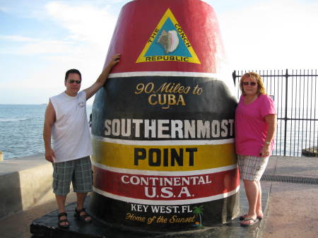 DeAnne and I in Key West only 90 miles to Cuba